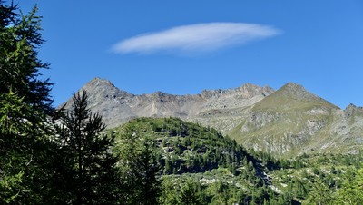 Tête des Goilles au premier plan marquant l'entrée du vallon de Bardonney Tête des Goilles au premier plan marquant l'entrée du vallon de Bardonney