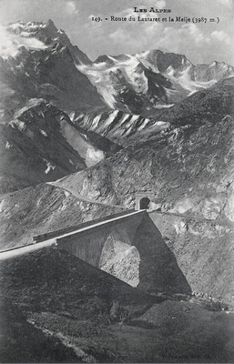 La Grave, le tunnel et le pont sur le Maurian (CPA)