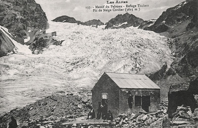 Le Refuge Tuckett et Le Glacier Blanc (CPA)