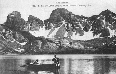 Lac et Tours d'Allos (CPA)