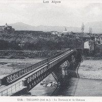 Tallard et la Durance, au fond Petite Céüse (CPA)