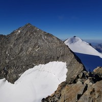 Piz Zupò (gauche) et Piz Argient (droite) depuis Bellavista