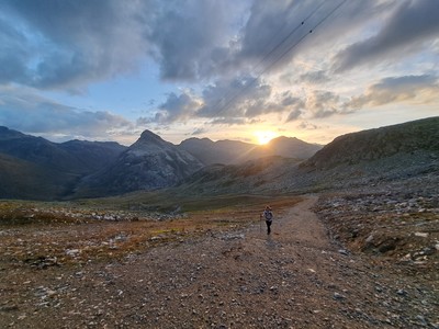 Approche au petit matin sur Diavolezza