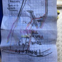 Croquis de la variante Terray disponible en 2023 dans le bivouac Jacchia.