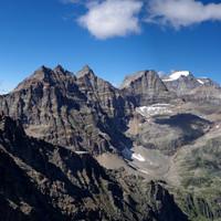 Vue depuis le sommet (Grand Etret, Monciair, Ciarforon, Grand Paradis)