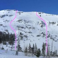 Le cirque de Chamalière : 1 Les Marmottes , 2 La Corniche ,  3 Puy du Rocher , 4 " La Jacomis " , 5 La Goulotte , 6 L' Ancolie et 7 Les Sources 