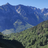 depuis Valbonë, en sortant de la forêt