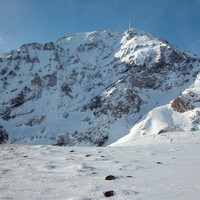 Depuis les pentes du Ballonque, ou de la Montagnette. Encore en hiver 2001.