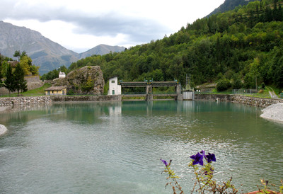 Pietraporzio, barrage sur la Stura di Demonte