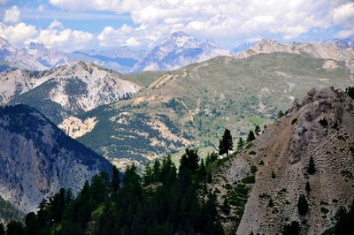 L'Ombilic, Col du Gondran, Sommet des Anges, au fond, Thabor et Chaberton, à droite le Janus, par omα