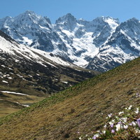 Groupe de la Meije vu du Lautaret