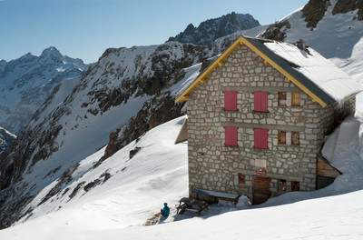 Refuge du Soreiller en hiver.