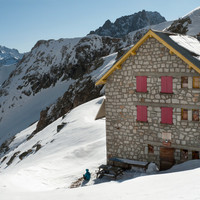 Refuge du Soreiller en hiver.