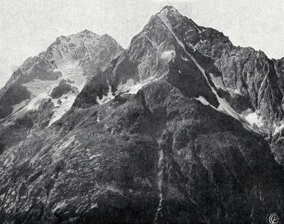 Cime de l'Encoula - Grande Aiguille de la Bérarde N en 1900 par le TCF Cime de l'Encoula - Grande Aiguille de la Bérarde N en 1900 par le TCF