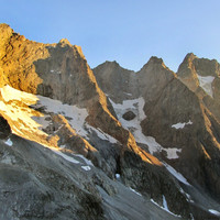 le pilier N de la Pointe d'Amont depuis le refuge de la Selle