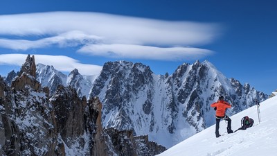 [Concours Photo Sophie 2023] Aiguille Verte depuis le glacier du Milieu, aiguille d'Argentière