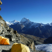 Mera Highcamp - vue sur Chamlang et Makalu