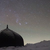 Refuge avec nuit étoilée 