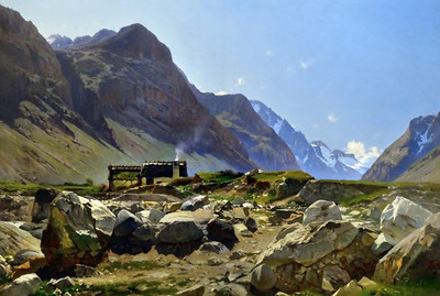 La Bérarde et le haut Vénéon en 1888 par Laurent Guétal