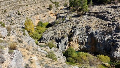 Cañon de los Arcos : l'entrée de la longue partie plus étroite aménagée Cañon de los Arcos : l'entrée de la longue partie plus étroite aménagée