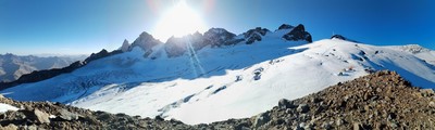 La Meige, le Rateau, bivouac, Glacier de la Girose et compagnie