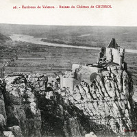 Montagne de Crussol, vue sur le confluent Isère-Rhône (CPA)