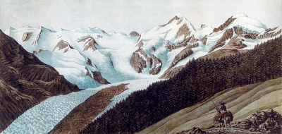 Glacier Morteratsch et Piz Bernina par Hans Konrad Escher von der Linth Glacier Morteratsch et Piz Bernina par Hans Konrad Escher von der Linth