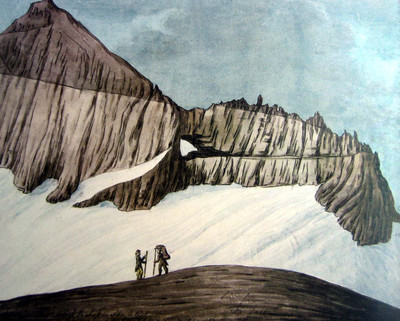 Martinsloch du côté des Grisons, en 1812 par Hans Conrad Escher von der Linth Martinsloch du côté des Grisons, en 1812 par Hans Conrad Escher von der Linth