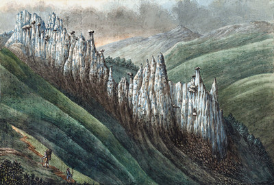 Les Pyramides d'Euseigne par Hans Konrad Escher von der Linth Les Pyramides d'Euseigne par Hans Konrad Escher von der Linth