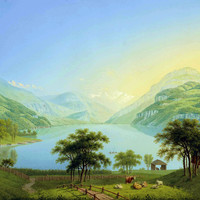 Lac de Brienz par Johann-Heinrich Bleuler fils en 1835