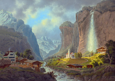 Lauterbrunnen, Staubbach par Louis Bleuler