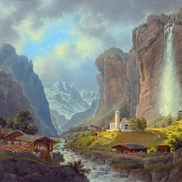 Lauterbrunnen, Staubbach par Louis Bleuler