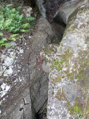 Le canyon sec à l'automne, après l'été de sécheresse 2023 Le canyon sec à l'automne, après l'été de sécheresse 2023