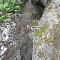 Le canyon sec à l'automne, après l'été de sécheresse 2023