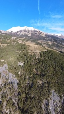 Décollage du point de vue : entièrement déneigé