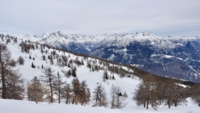 En face la descente sur Lin Blanc