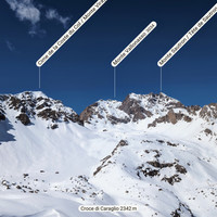 Pano WNW sur Sautron, le versant E de la Coste, et le bivouac Danilo Sartore cac sur sa bosse