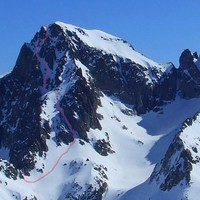 Vue de l'itinéraire depuis le pic d'Arriel. 