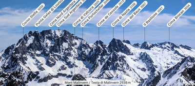 Malinvern Pano SE: Argentera, Nasta, Brocan, Bastione, Guilié, Ruine