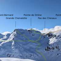 Pointe de Drone par le Pas des Chevaux, topo