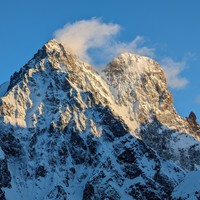 Coucher de soleil sur le Pelvoux et le Pic sans nom