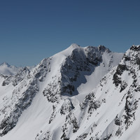 Le Combin de Boveire et sa face NE tracée 