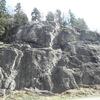 partie gauche de la grande falaise