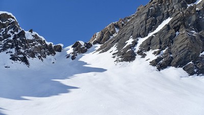 Col du Lac sans Fond - Versant NE (détail du passage possible)