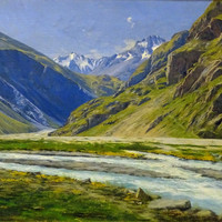 Vallée de la Romanche vue du Pied-du-Col par Charles Bertier