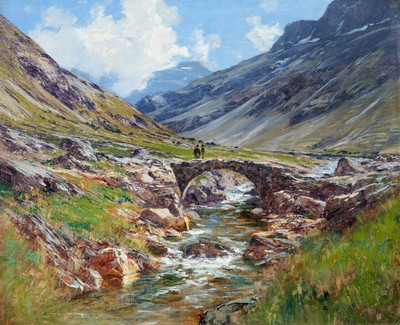 Vallon du Drac Noir au dessus de Prapic par Charles Bertier. Au fond, le Mourre Froid. Vallon du Drac Noir au dessus de Prapic par Charles Bertier. Au fond, le Mourre Froid.