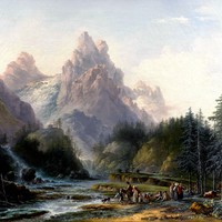 Wellhorn et Wetterhorn par Claude Louis Châtelet en 1777