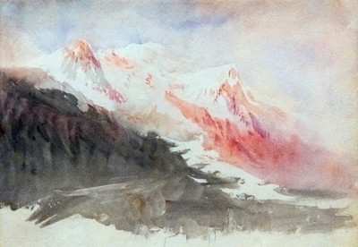 Mont Blanc vu de Chamonix en 1836 par Turner