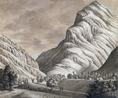 Olivone et Sosto en 1812 par Konrad Escher Olivone et Sosto en 1812 par Konrad Escher