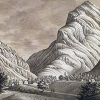 Olivone et Sosto en 1812 par Konrad Escher